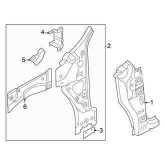 Volkswagen OE - Pillars, Rocker & Floor - Hinge Pillar