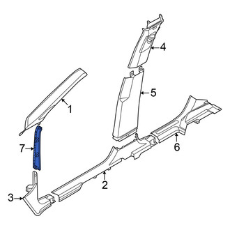 Volkswagen OE - Left Upper Body A-Pillar Trim Panel