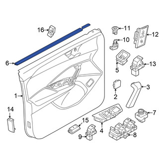Volkswagen OE - Front Left Door Window Belt Weatherstrip