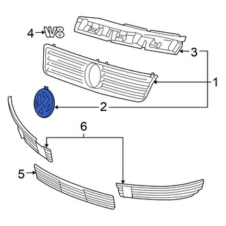 Volkswagen OE - Front Grille Emblem