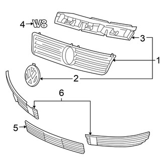 Volkswagen OE - Grille & Components (2.8L / 4.0L)