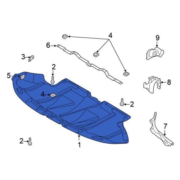 Radiator Support Splash Shield