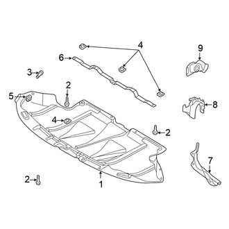 Volkswagen OE - Radiator Support - Splash Shields (1.8L)