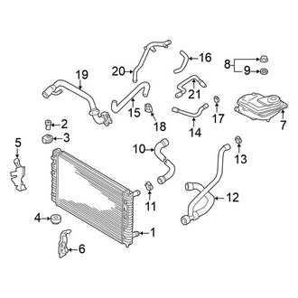 Volkswagen OE - Cooling - Radiator & Components (1.8L)