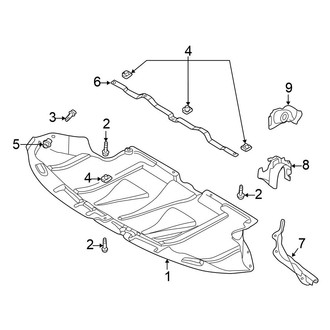 Volkswagen OE - Radiator Support - Splash Shields (2.8L)