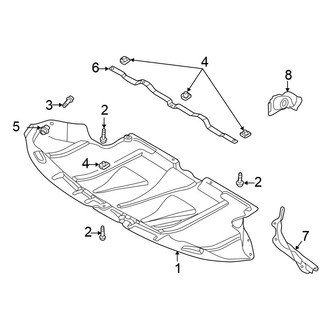 Volkswagen OE - Radiator Support - Splash Shields (4.0L)