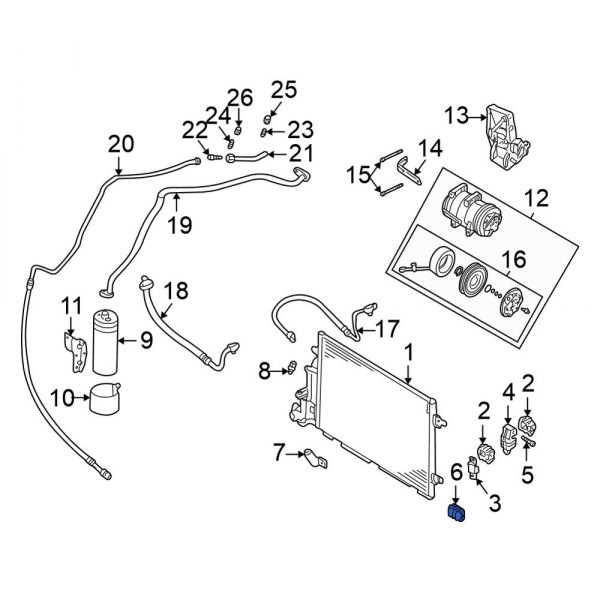 A/C Condenser Bracket Insulator