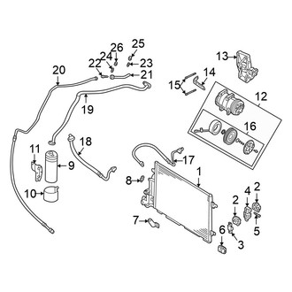 Volkswagen OE - Air Conditioner & Heater - Condenser, Compressor & Lines (GL TDI / GLS 4 Motion / GLS TDI)