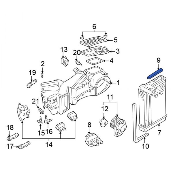 HVAC Heater Core Seal