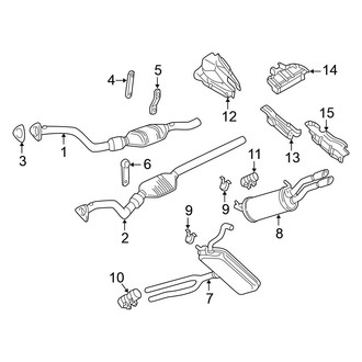 Volkswagen OE - Exhaust System - Exhaust Components (2.8L)