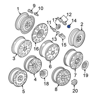 Volkswagen OE - Wheel Lug Bolt Cap