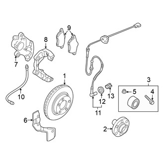 Volkswagen OE - Front Suspension - Brake Components (288 mm Brake Rotor), (GLS / GLX / W8)