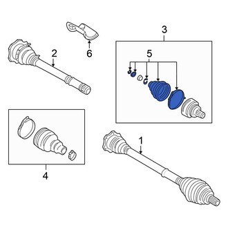 Volkswagen OE - Front Right Outer CV Joint Boot Kit
