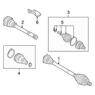 Volkswagen OE - Front Suspension - Drive Axles (From VIN 3B3402001), (GLS / GLX Standard Tr)