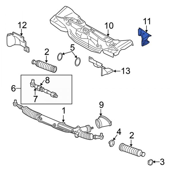 Rack and Pinion Mount Bracket