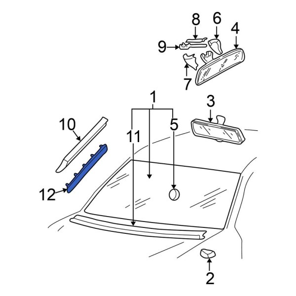 Windshield Molding Bracket