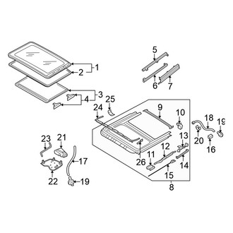 Volkswagen OE - Roof - Sunroof (Mertior Type), (GLS / GLS 4 Motion / GLX / GLX 4 Motion / W8 Sedan)