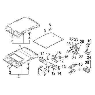 Volkswagen OE - Roof - Interior Trim (GLS / GLS 4 Motion / GLX / GLX 4 Motion Sedan)