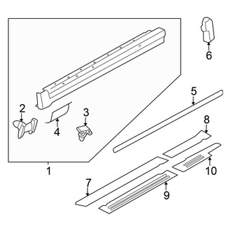 Volkswagen OE - Pillars, Rocker & Floor - Exterior Trim (GLS / GLS 4 Motion / GLX / GLX 4 Motion / W8 Sedan)
