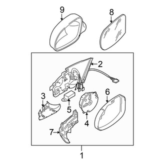 Volkswagen OE - Front Door - Outside Mirrors (From 11/03)