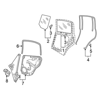 Volkswagen OE - Rear Door - Glass & Hardware