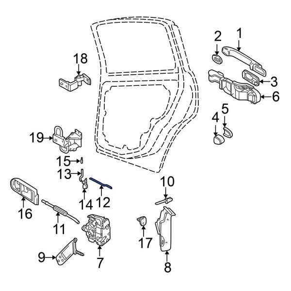 Door Lock Operating Rod