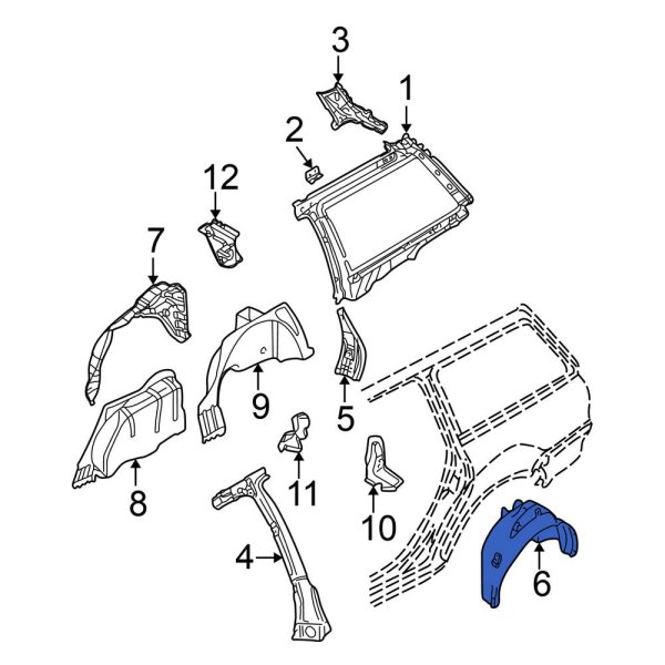 Quarter Panel Splash Shield