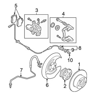 Volkswagen OE - Rear Suspension - Brake Components (FWD)