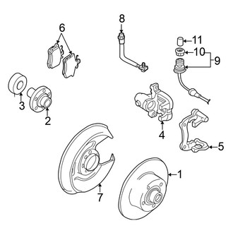Volkswagen OE - Rear Suspension - Brake Components (W8 AWD)