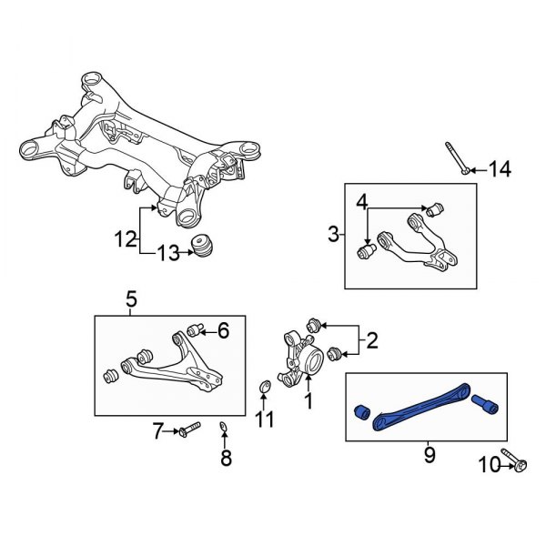 Volkswagen OE 4B3501530 Rear Lateral Arm