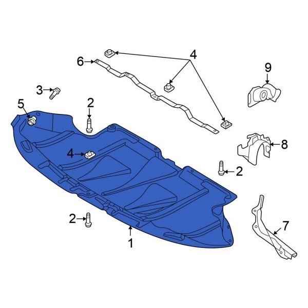 Radiator Support Splash Shield