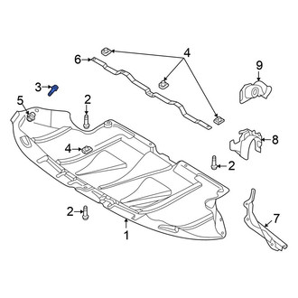 Volkswagen OE - Radiator Support Splash Shield Bolt