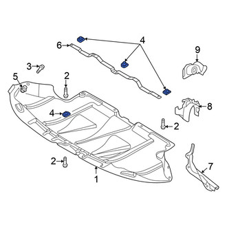 Volkswagen OE - Front Radiator Support Splash Shield Nut