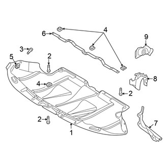 Volkswagen OE - Radiator Support - Splash Shields (2.0L Diesel)