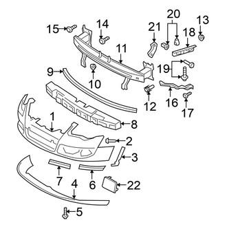 Volkswagen OE - Front Bumper & Grille - Bumper & Components (Sedan FWD)