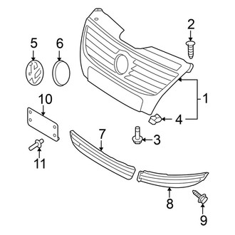 Volkswagen OE - Front Bumper & Grille - Grille & Components
