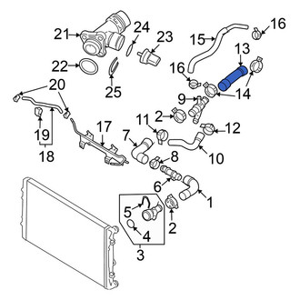 Volkswagen OE - Upper Radiator Coolant Hose