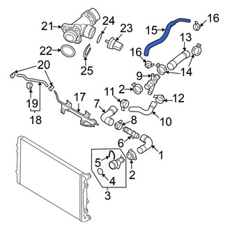 Volkswagen OE - Upper Radiator Coolant Hose
