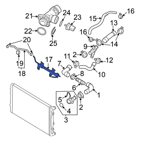 Engine Coolant Crossover Pipe