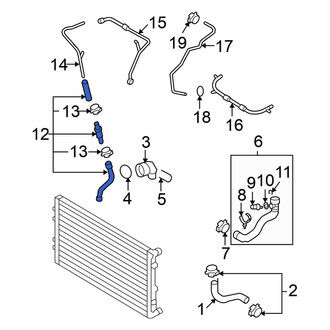 Volkswagen OE - Upper Radiator Coolant Hose