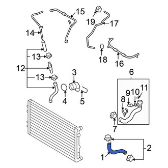 Volkswagen OE - Upper Radiator Coolant Hose