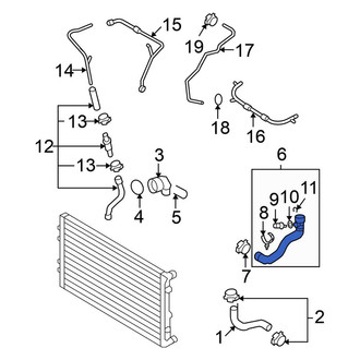 Volkswagen OE - Upper Radiator Coolant Hose