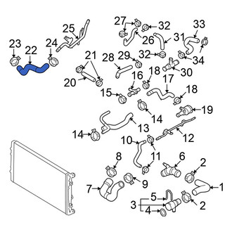 Volkswagen OE - Radiator Coolant Hose