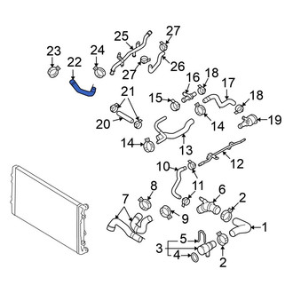 Volkswagen OE - Upper Radiator Coolant Hose
