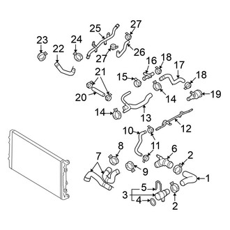 Volkswagen OE - Cooling - Hoses & Lines (Feed, from VIN 3C7120001), (VR6)