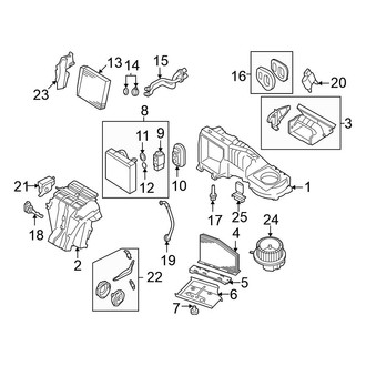 Volkswagen OE - Air Conditioner & Heater - Evaporator & Heater Components (W/O Dual Zone Control)