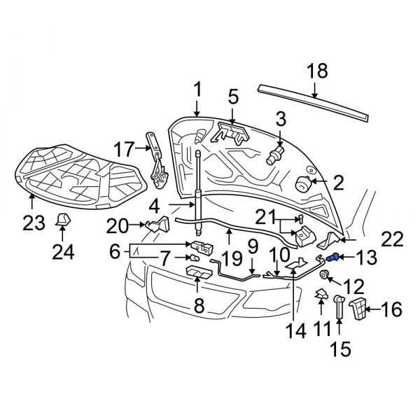 Hood Release Cable Grommet