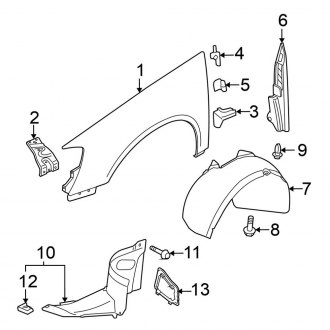 2010 Volkswagen Passat OEM Fenders | Front, Rear, Inner — CARiD.com