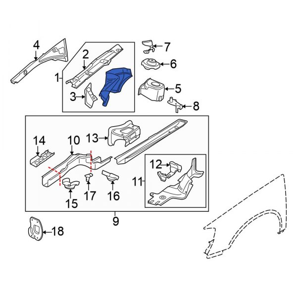 Fender Apron Assembly