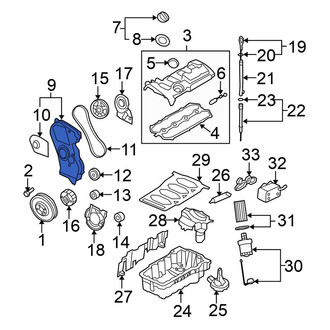 Volkswagen OE - Lower Engine Timing Cover